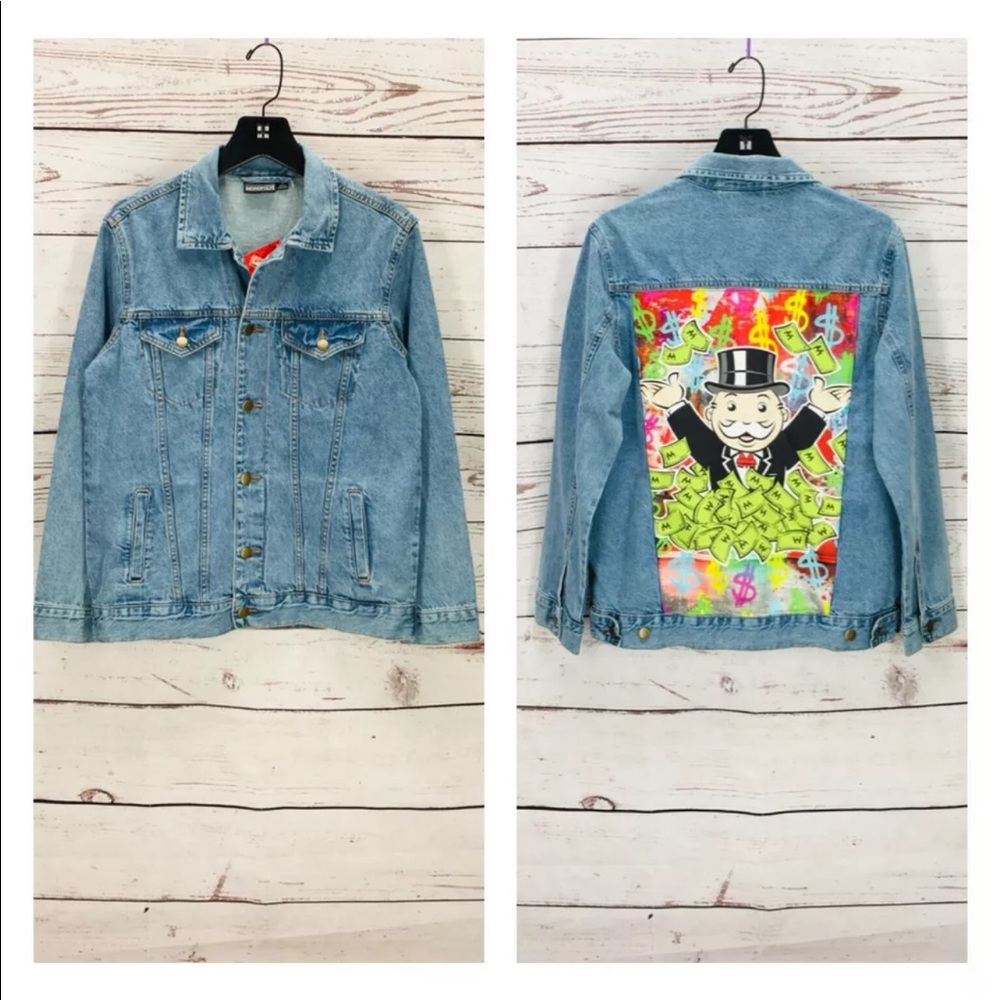 NWT Monopoly‎ Denim Unisex Jacket Sz Medium